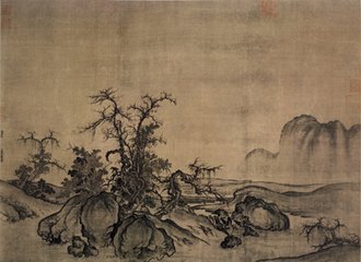 题工部文侍郎周翰郭熙平远二首二